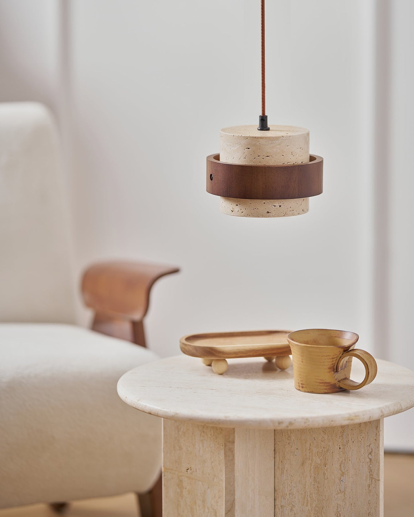 Rustic Stone Pendant Light