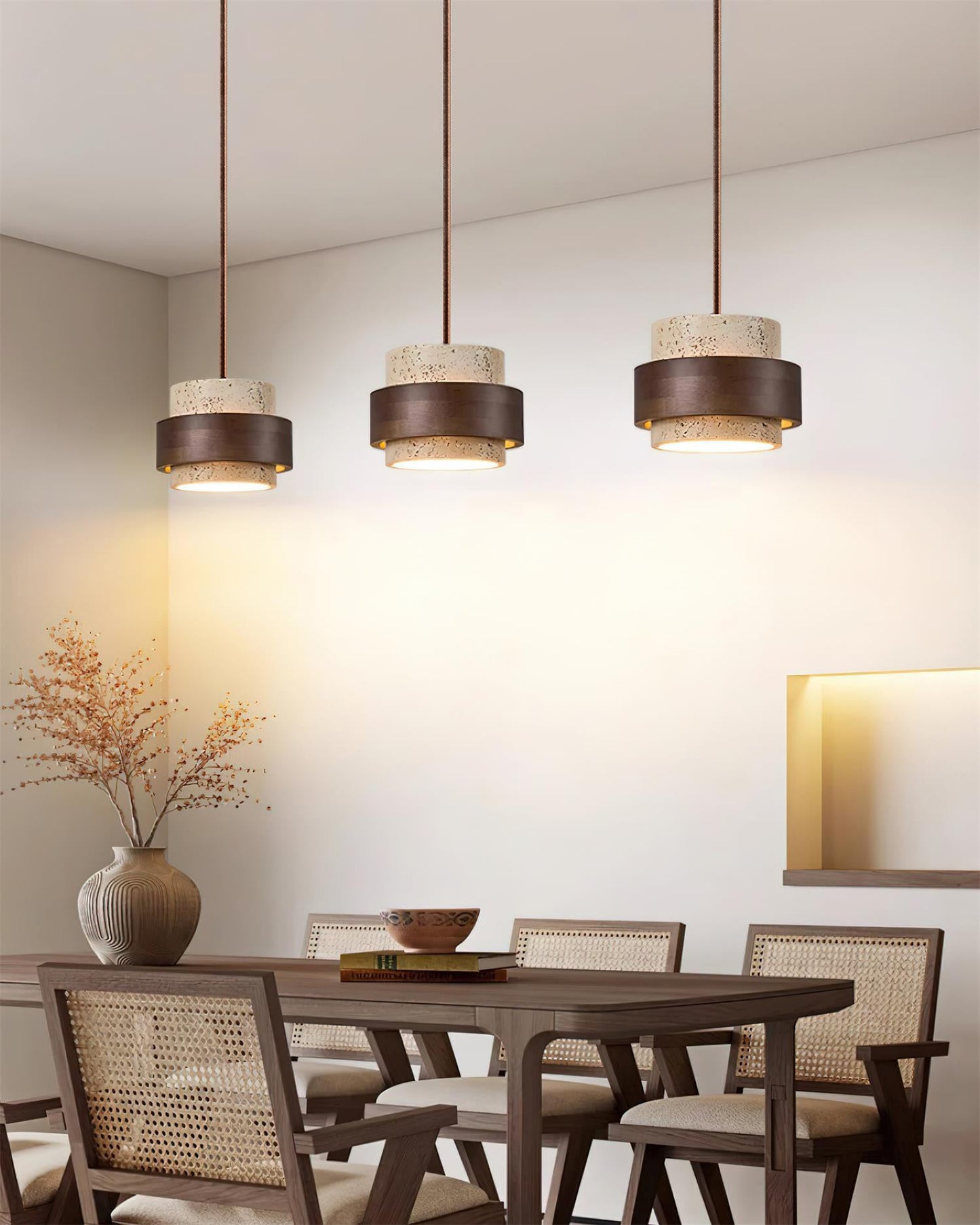 Rustic Stone Pendant Light