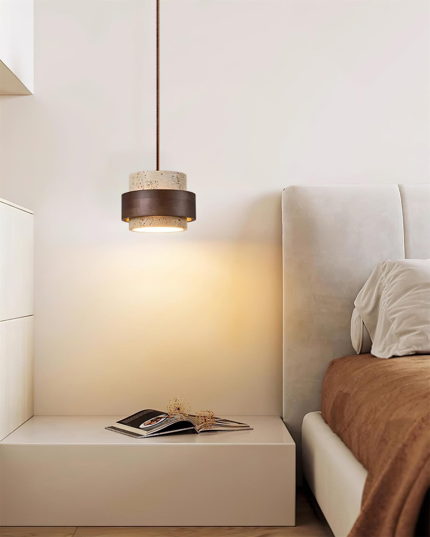 Rustic Stone Pendant Light