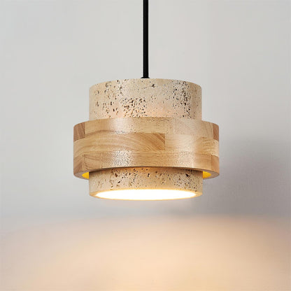 Rustic Stone Pendant Light