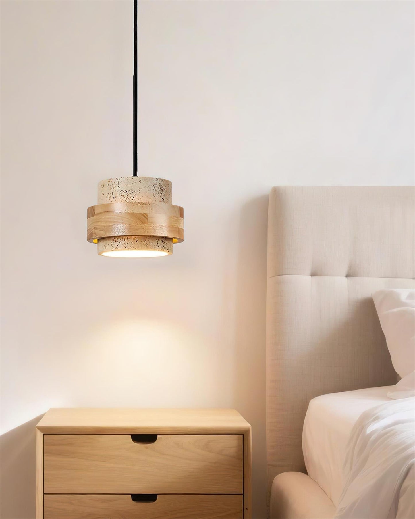 Rustic Stone Pendant Light