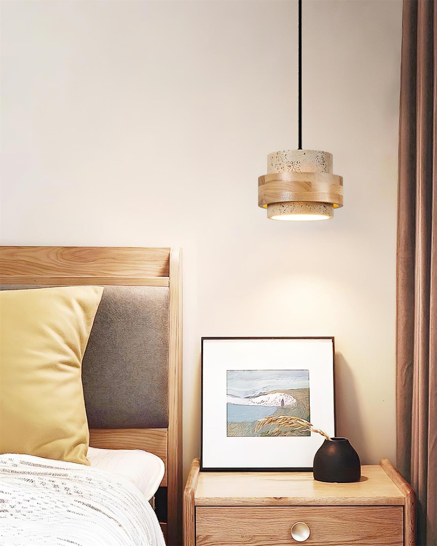 Rustic Stone Pendant Light