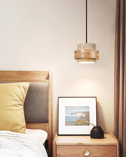 Rustic Stone Pendant Light
