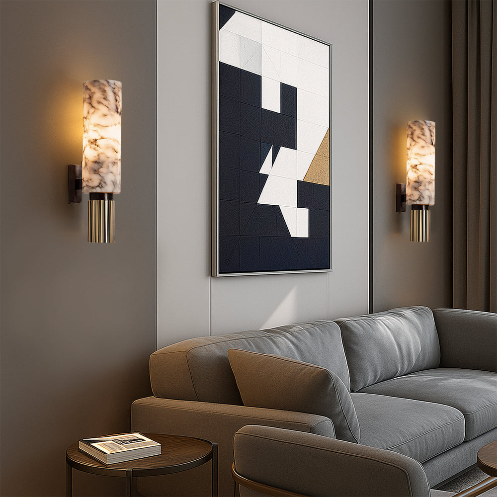Elegant marble wall light