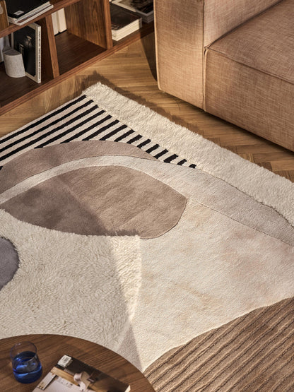 Elvara abstract wool viscose rug