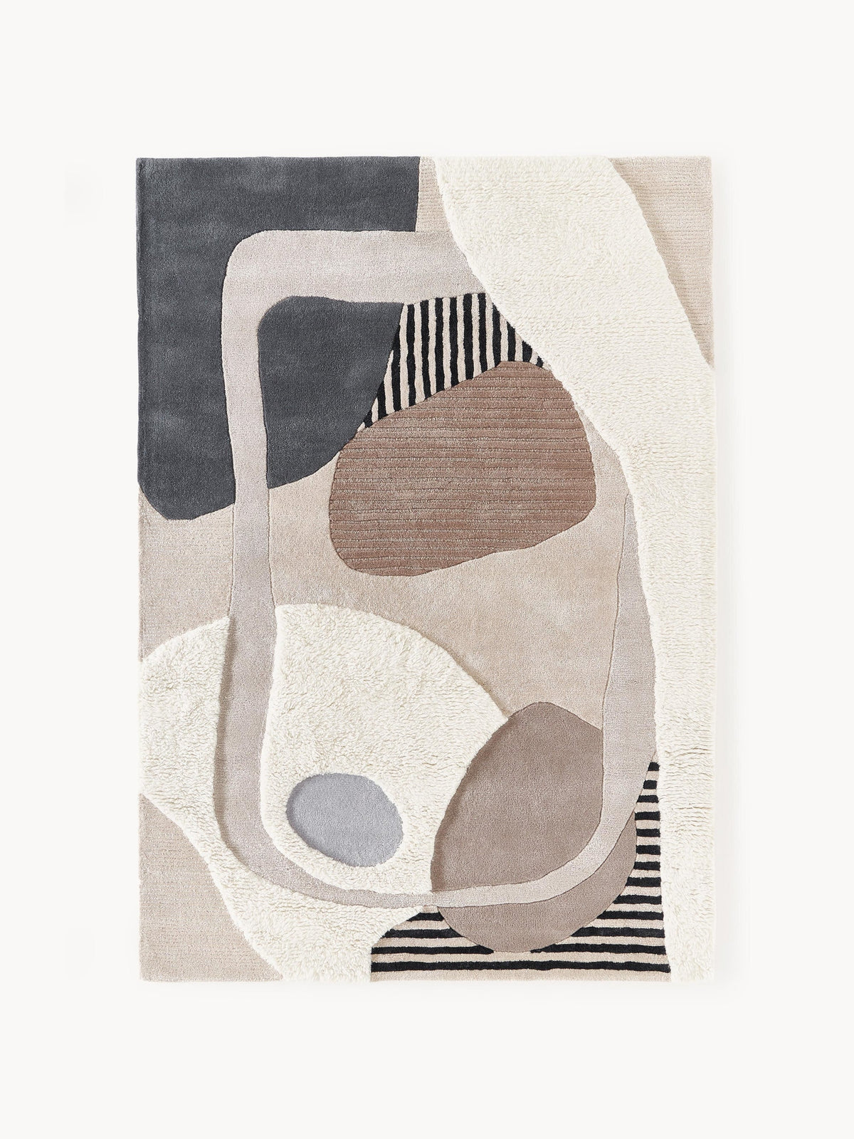 Elvara abstract wool viscose rug