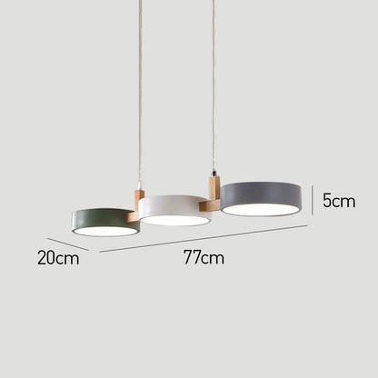 Modern Cylinder Pendant Lamp with Multiple Lights