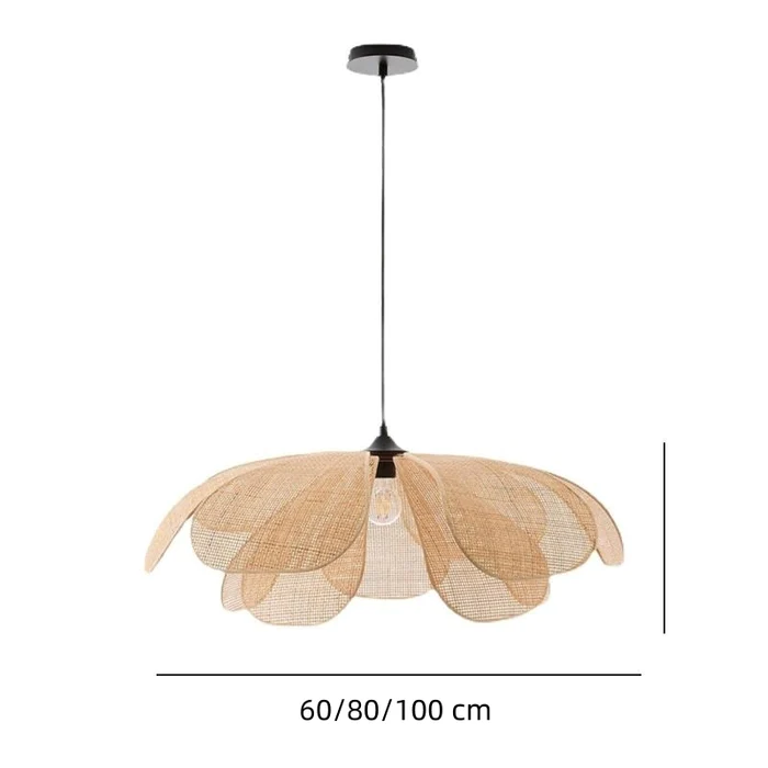Rattan Petal Ceiling Light