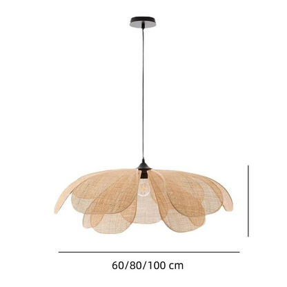 Rattan Petal Ceiling Light