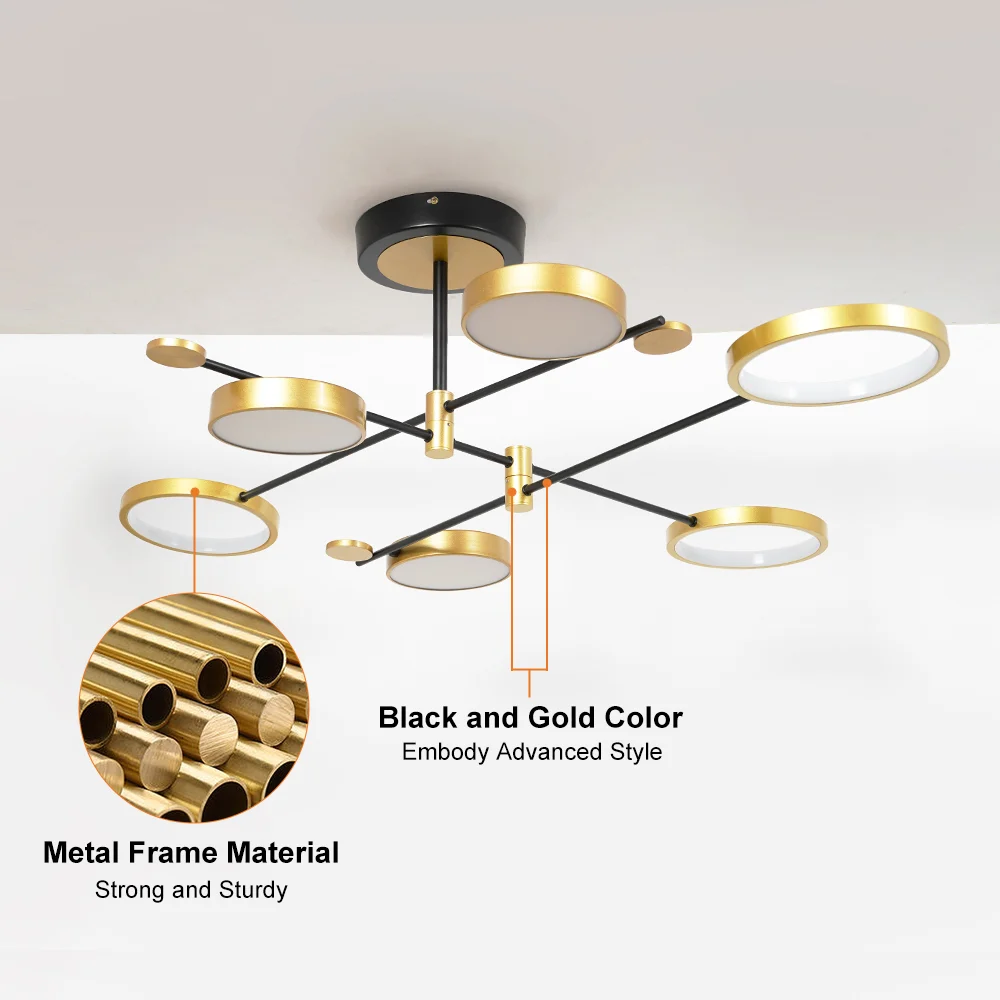 Contemporary Ringed Ceiling Light