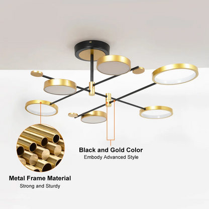Contemporary Ringed Ceiling Light