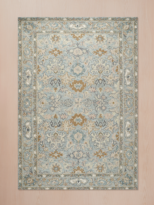 Premium wool carpet blue