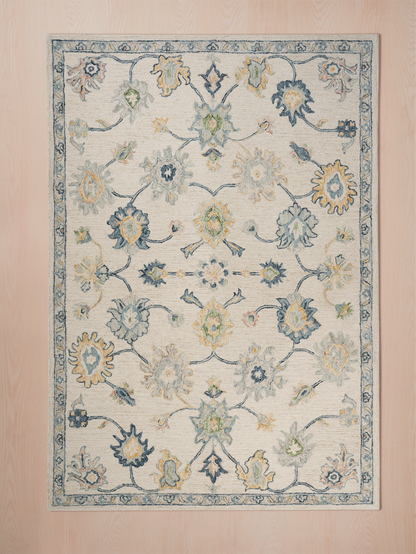 Calvera botanical wool cotton Persian rug