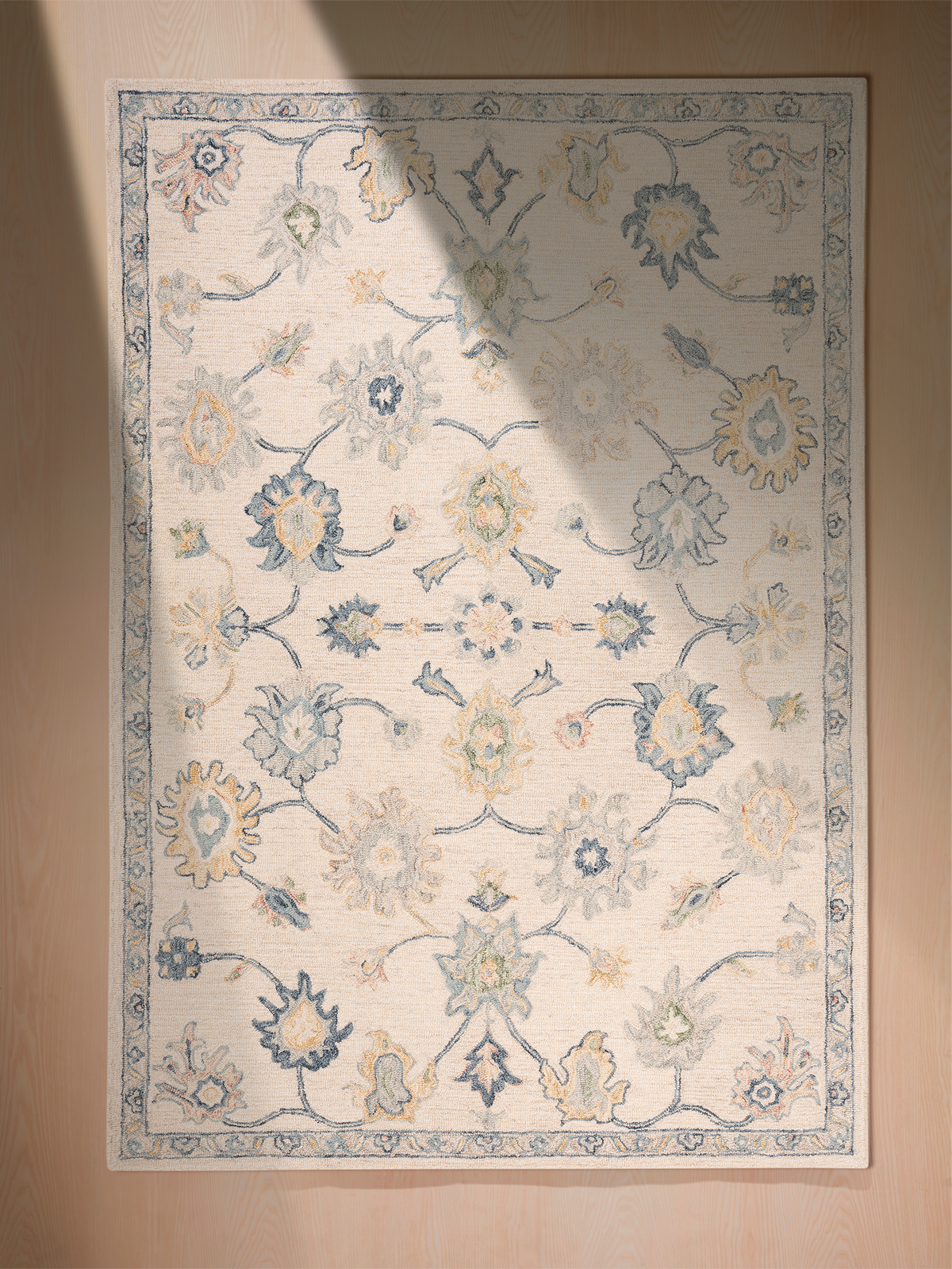 Calvera botanical wool cotton Persian rug