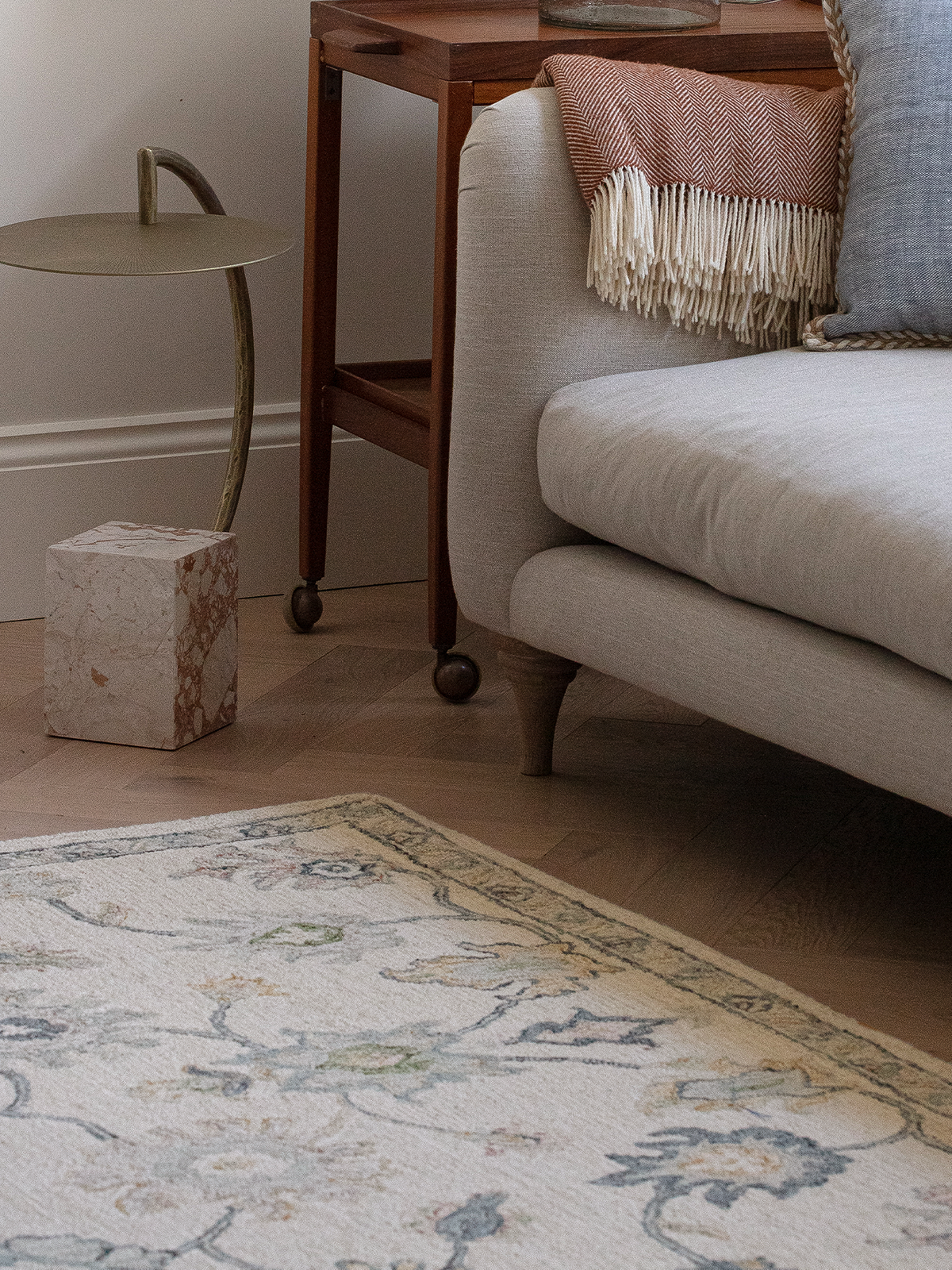 Calvera botanical wool cotton Persian rug