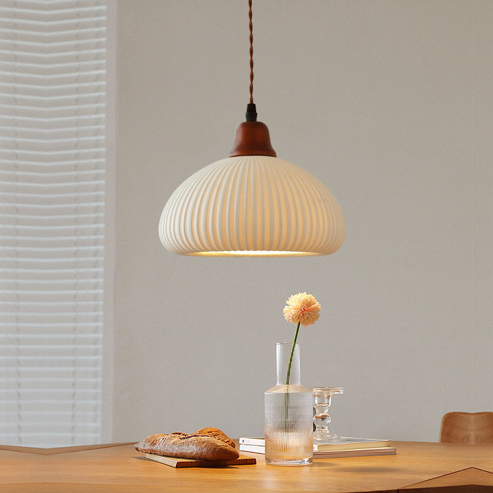 Handcrafted White Ceramic Light