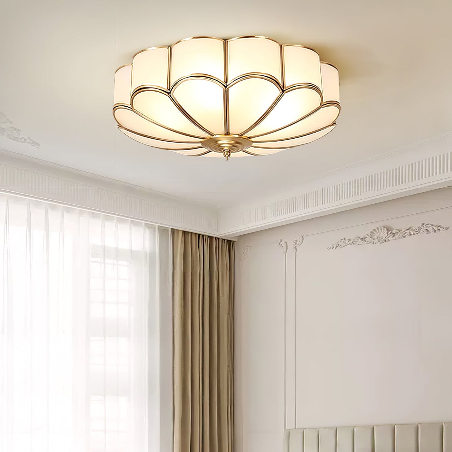 Flower-shaped LED ceiling light