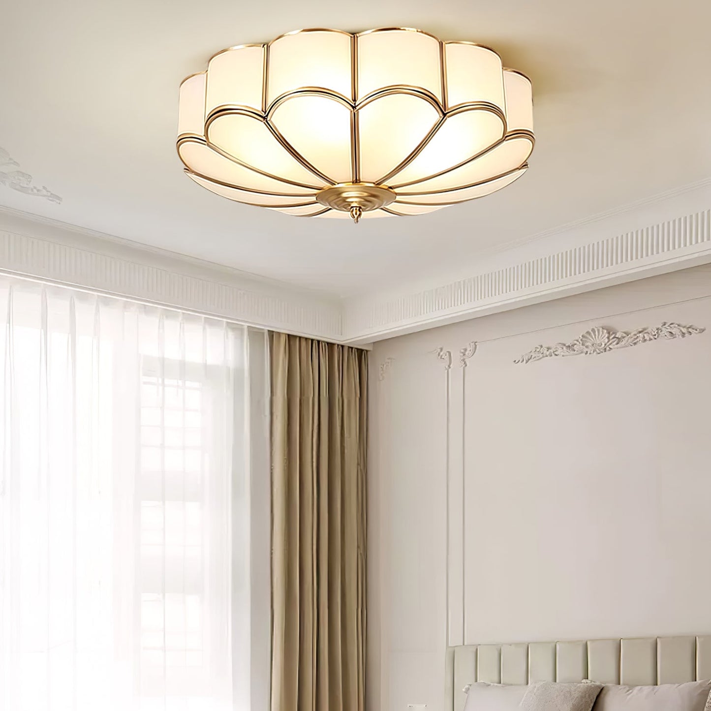 Flower-shaped LED ceiling light