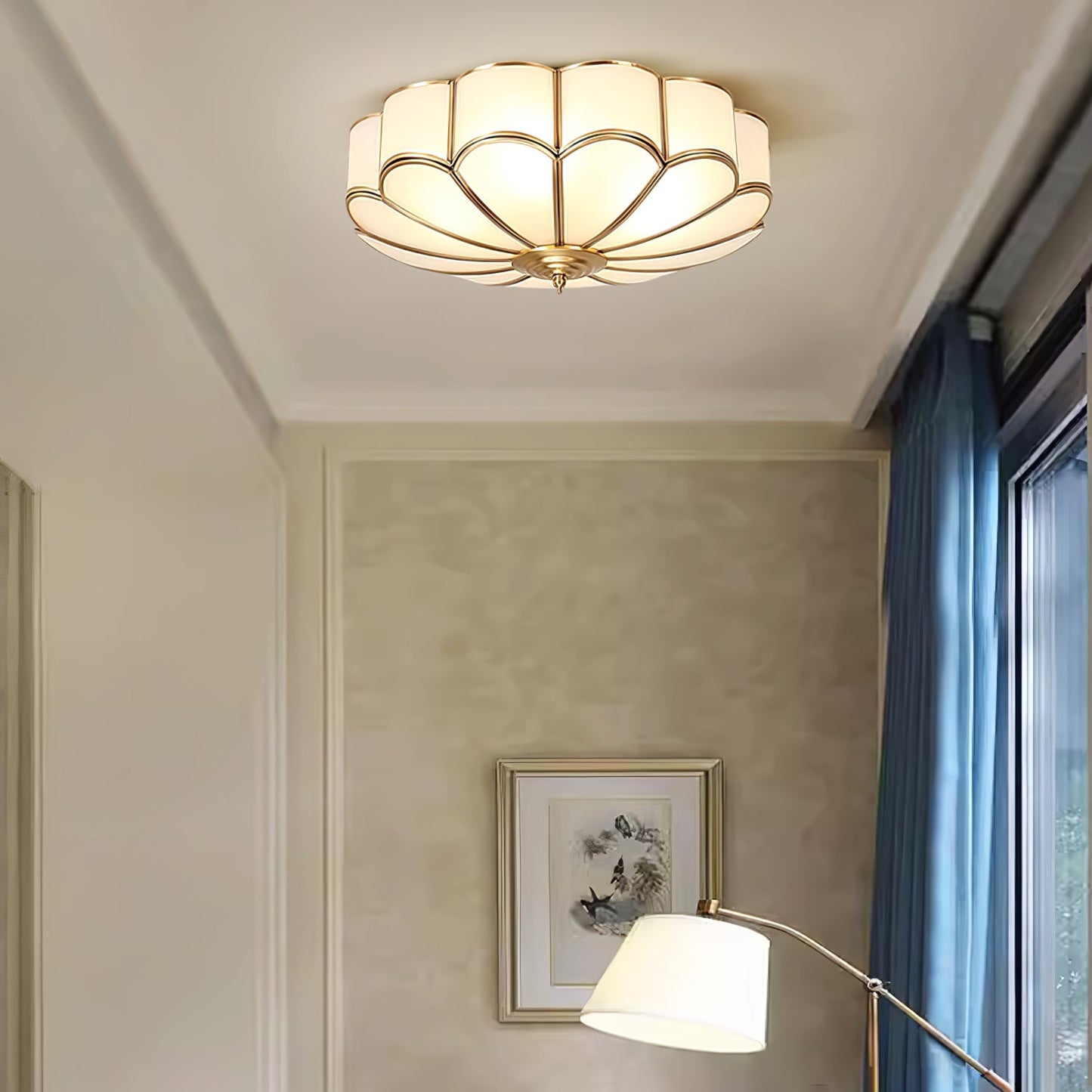 Flower-shaped LED ceiling light