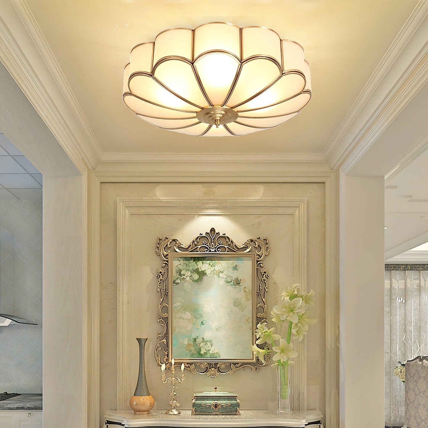 Flower-shaped LED ceiling light
