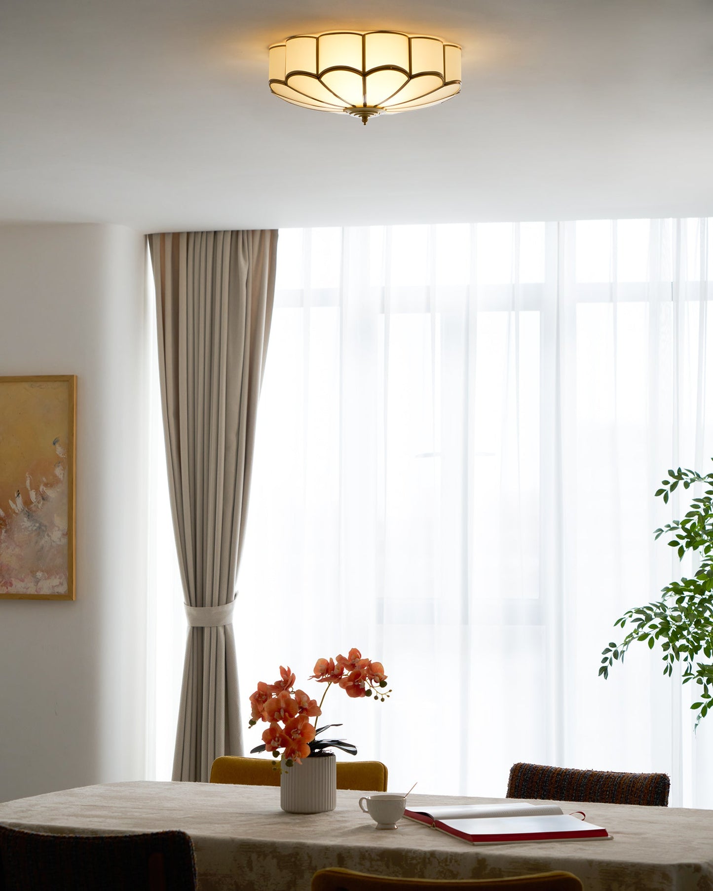Flower-shaped LED ceiling light