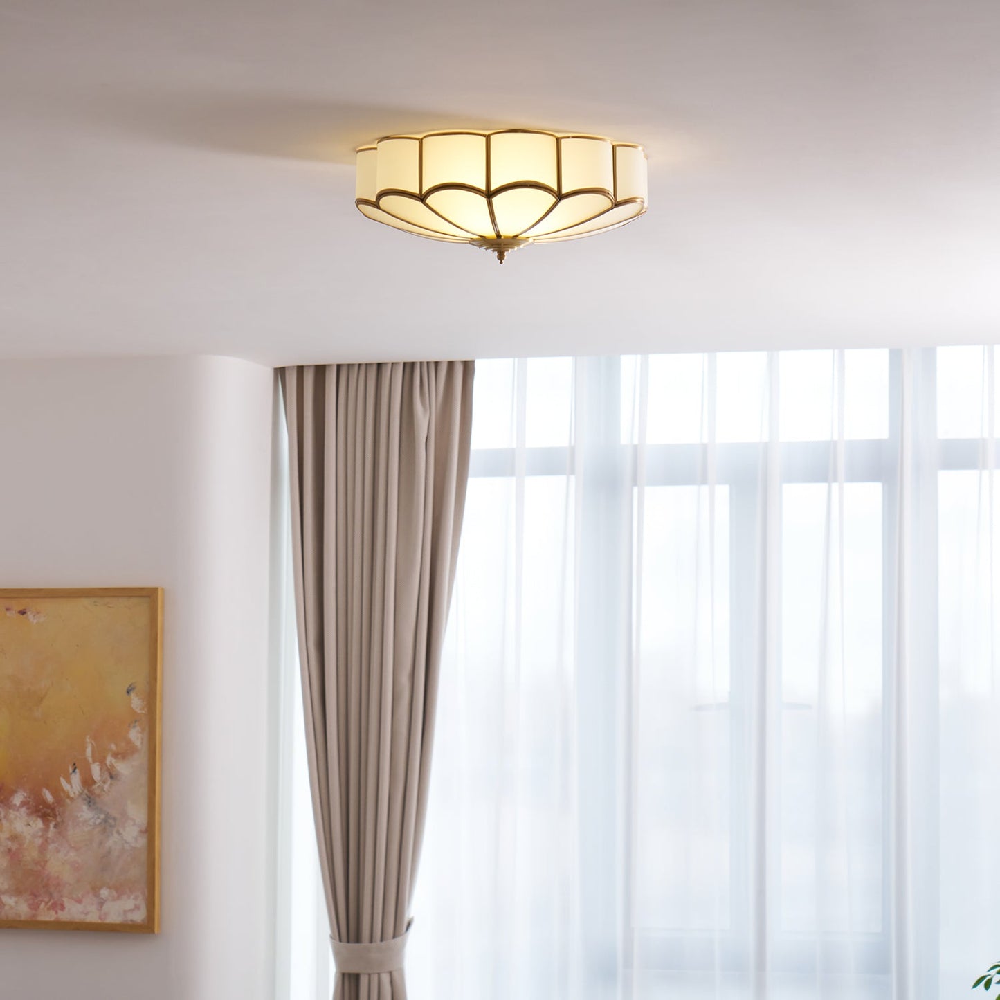 Flower-shaped LED ceiling light