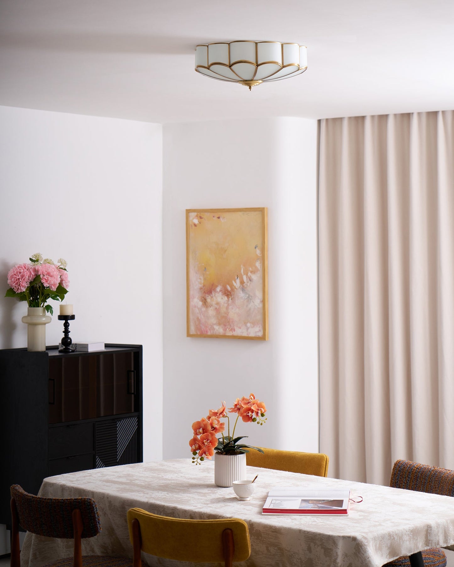 Flower-shaped LED ceiling light