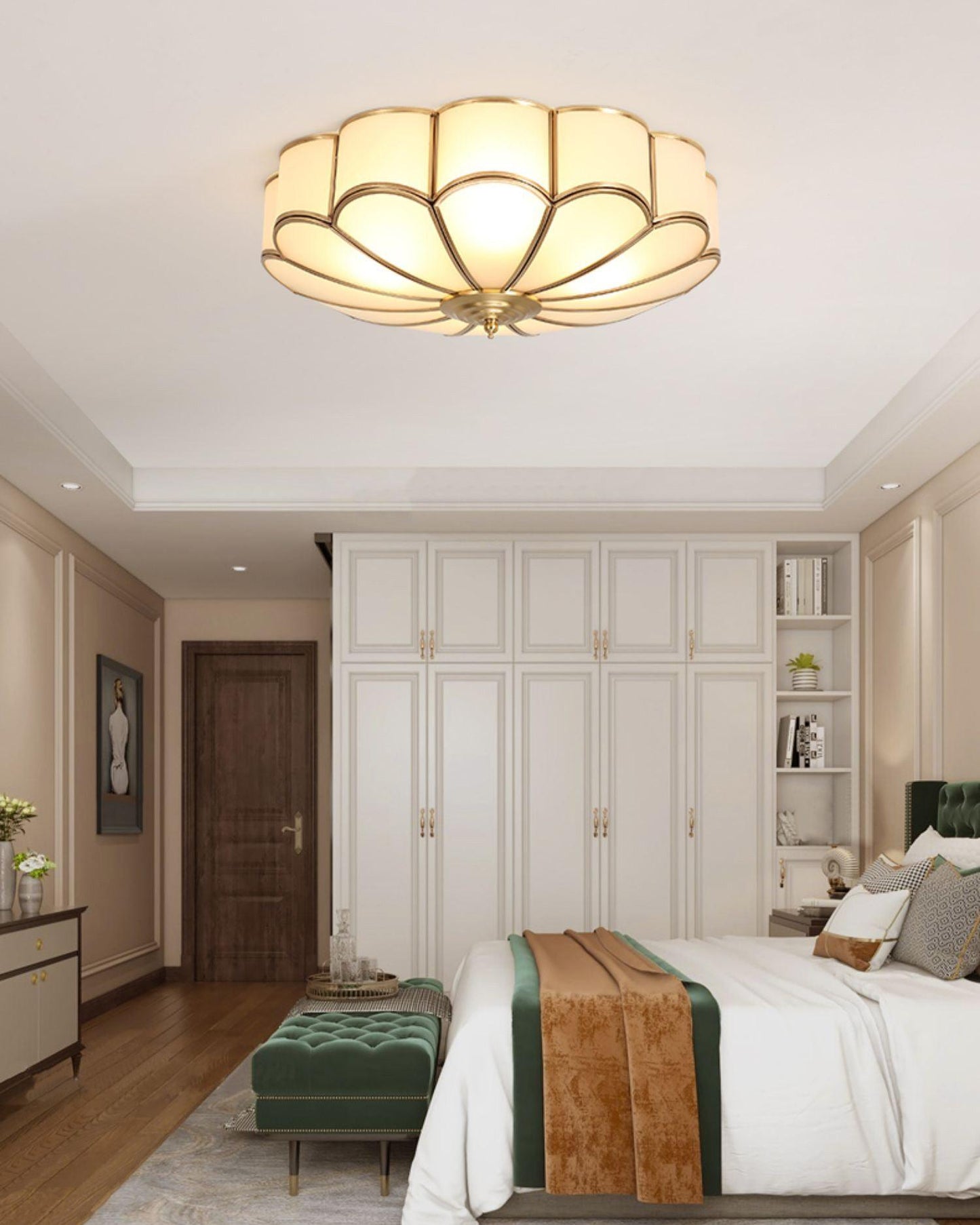 Flower-shaped LED ceiling light