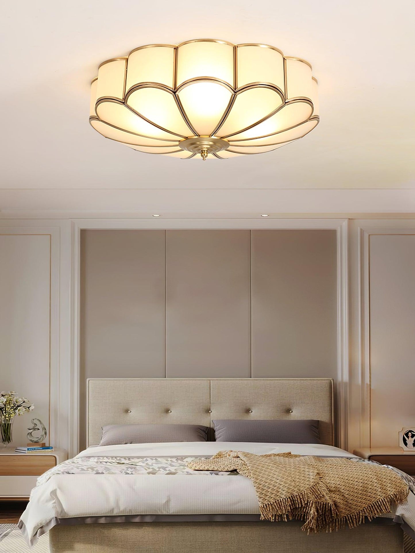 Flower-shaped LED ceiling light