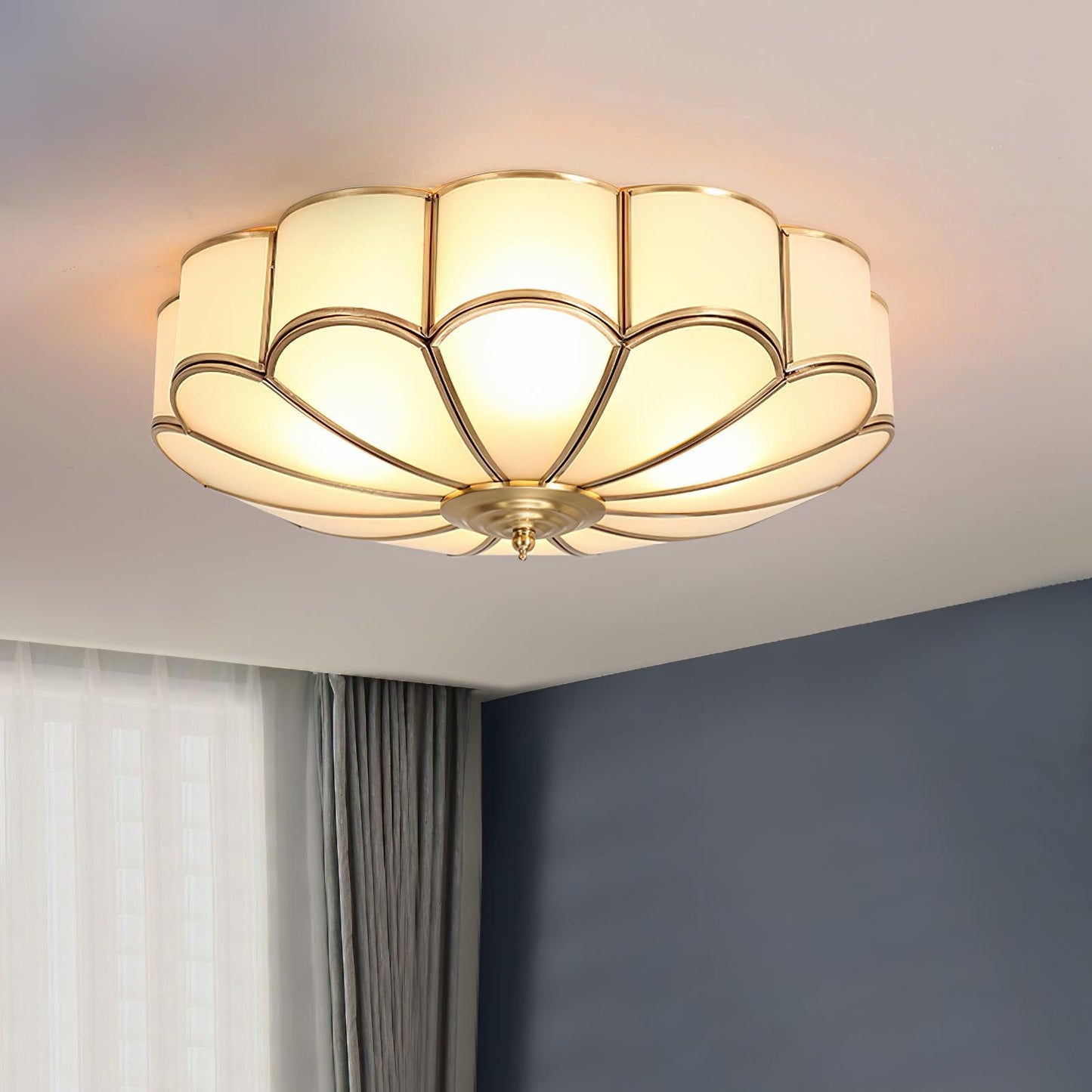 Flower-shaped LED ceiling light