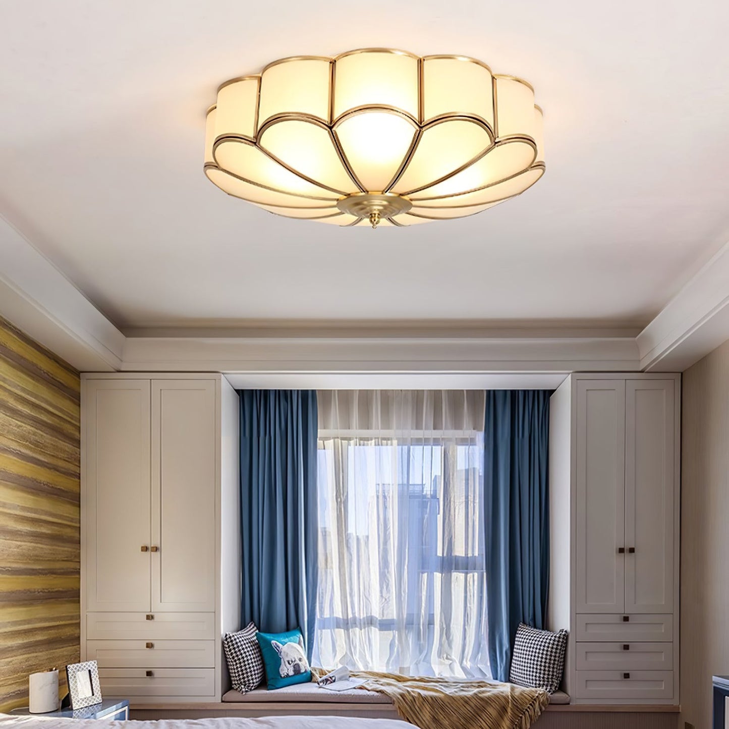 Flower-shaped LED ceiling light