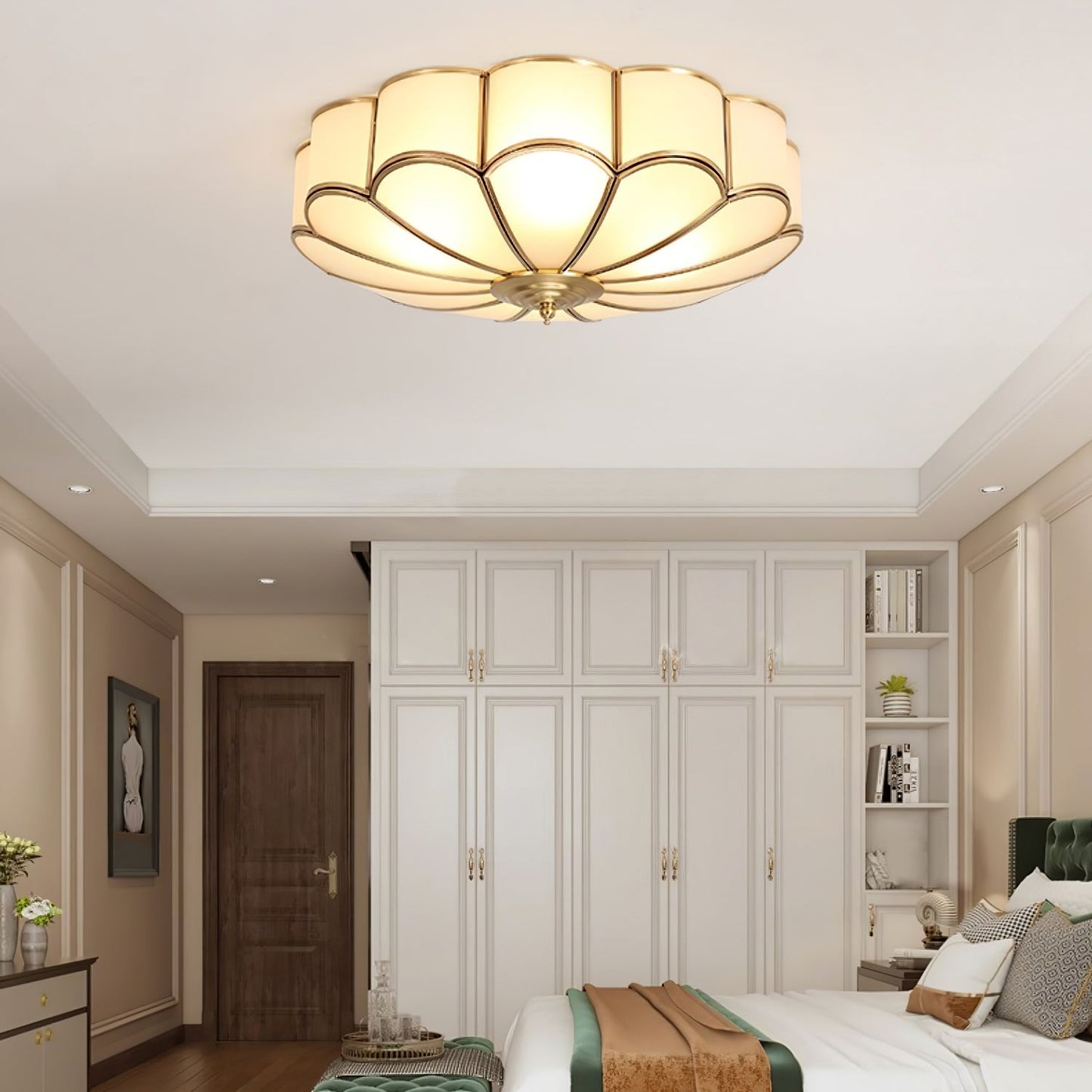 Flower-shaped LED ceiling light