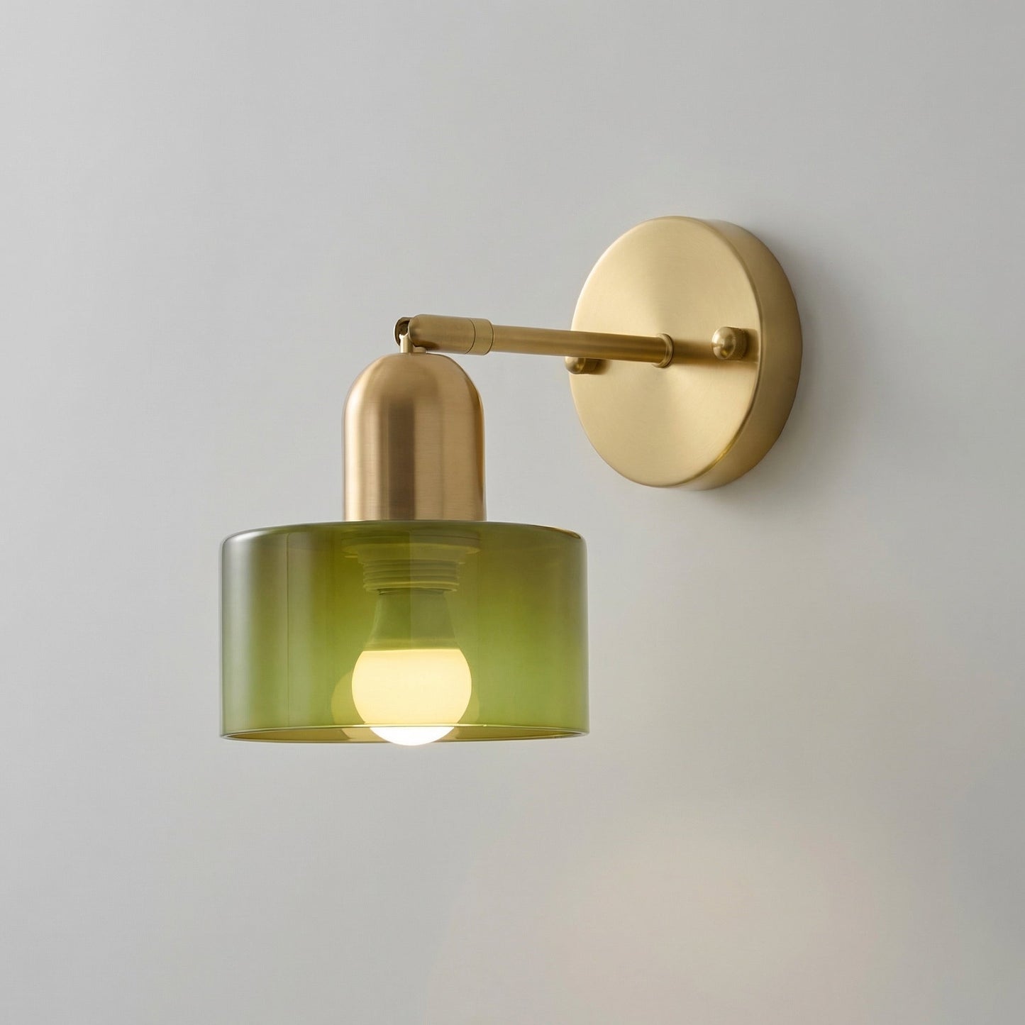 Colorful glass wall light in Bauhaus style