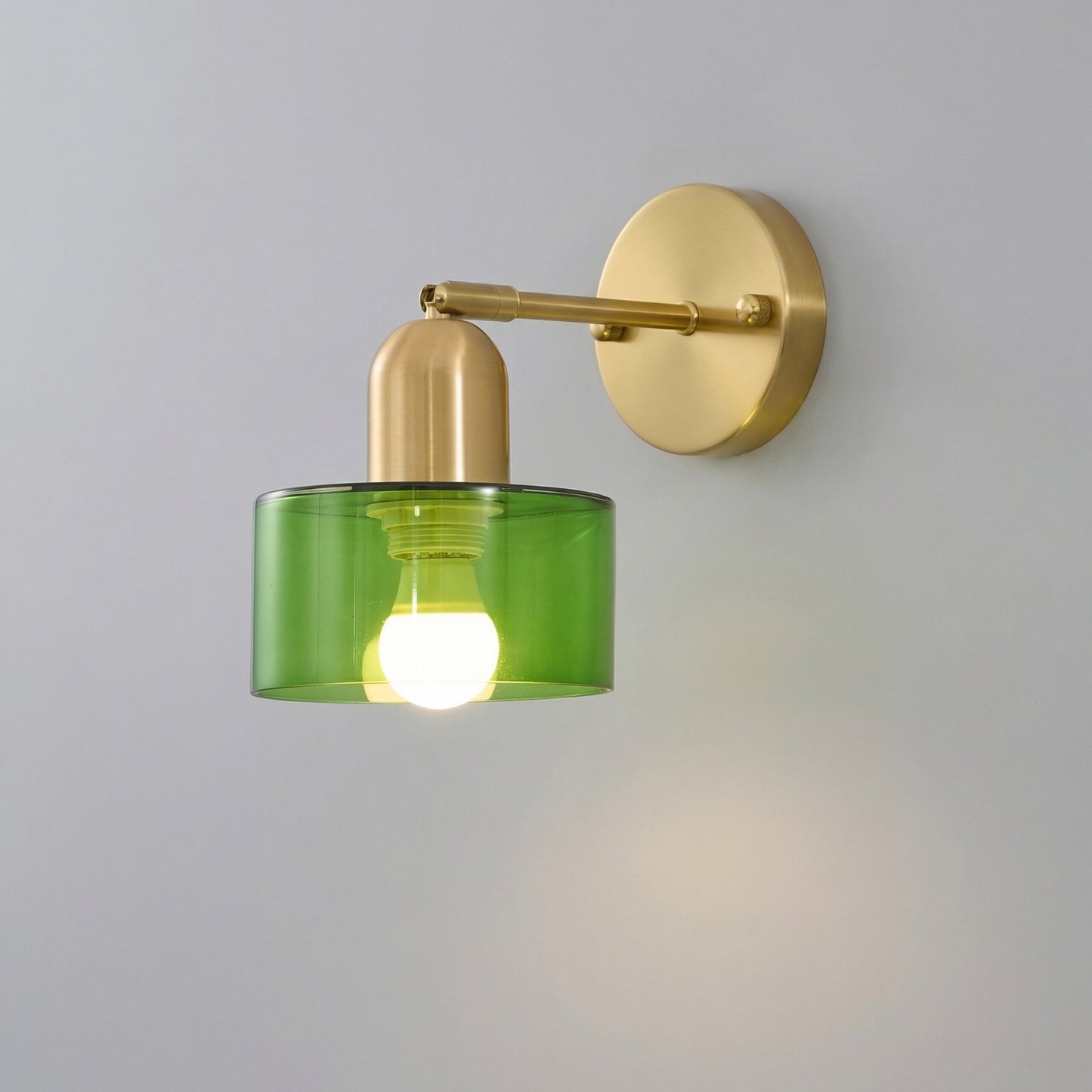 Colorful glass wall light in Bauhaus style