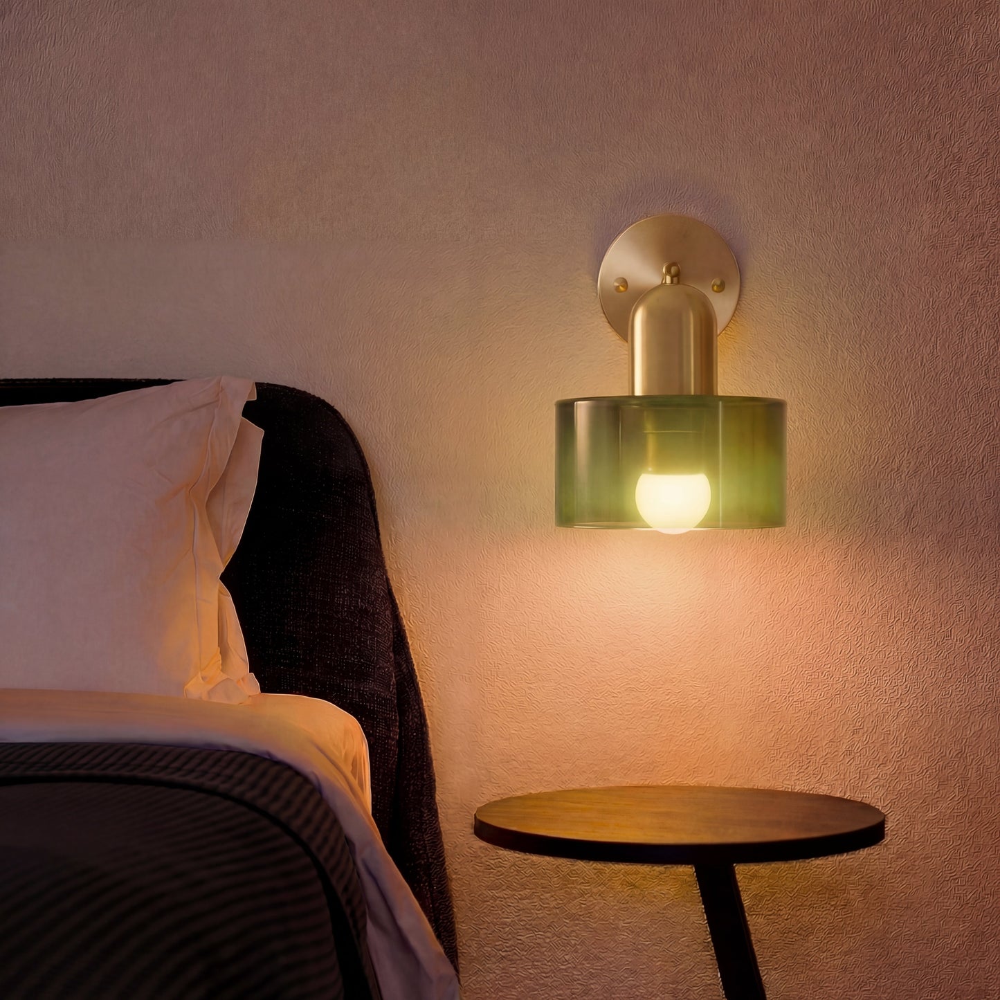Colorful glass wall light in Bauhaus style