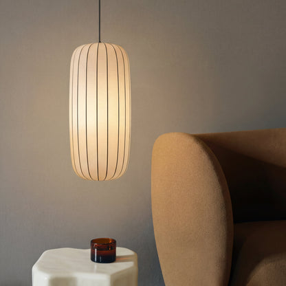 Elegant modern silk pendant lamp