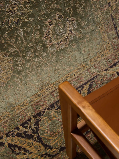 Blue vintage rug living room