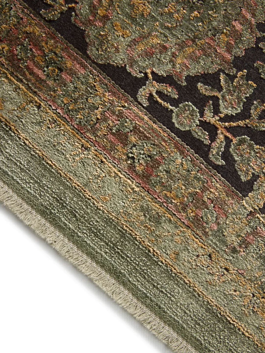 Blue vintage rug living room