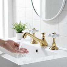 Vintage Cross-Handle Brass Basin Tap