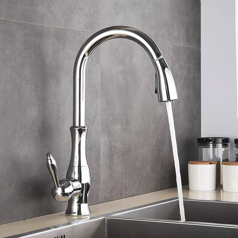 Luxurious Kitchen Faucet with Pull-Out Spray Head