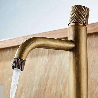 Brushed Gold Single-Hole Basin Tap