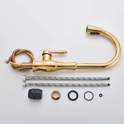 Luxurious Kitchen Faucet with Pull-Out Spray Head