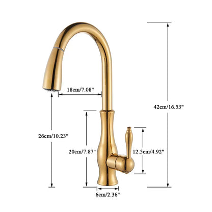 Luxurious Kitchen Faucet with Pull-Out Spray Head
