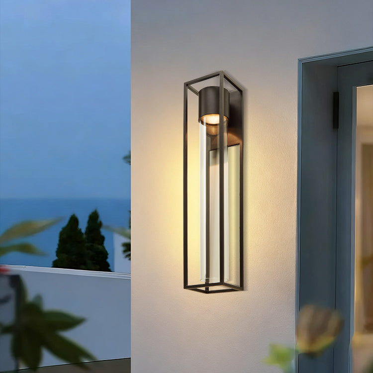 Sand Black Square Outdoor LED Wall Light