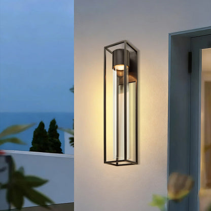 Sand Black Square Outdoor LED Wall Light