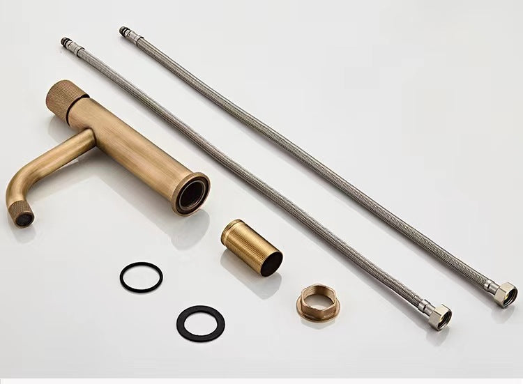 Brushed Gold Single-Hole Basin Tap