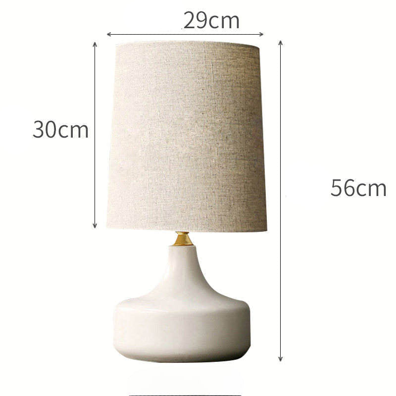Nordic Ceramic Table Lamp With Fabric Shade