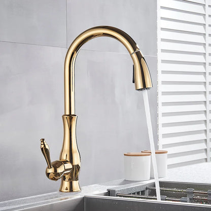 Luxurious Kitchen Faucet with Pull-Out Spray Head