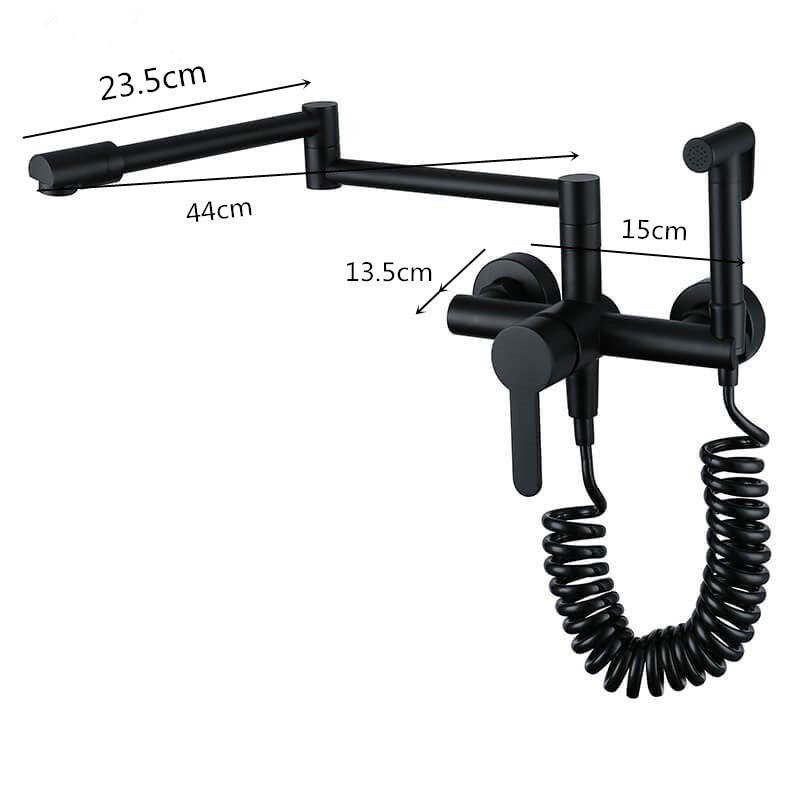 Wall-Mounted Nordic Pot Filler with Spray Function