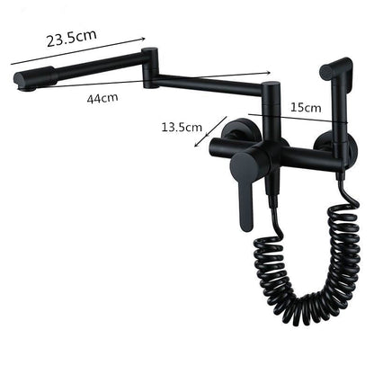 Wall-Mounted Nordic Pot Filler with Spray Function
